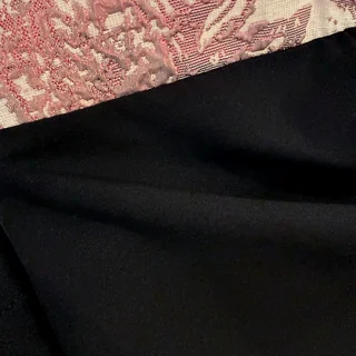شلوارک مشکی با کمر ژاکارد گلدار ۰۶-۹۲